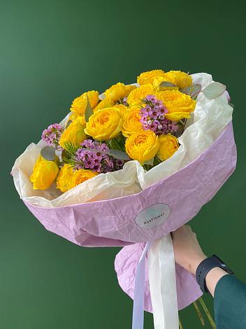 Букет Кустовые желтые розы в Горки-2