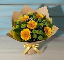 Букет цветов из:  Герберы и Хризантемы в Горки-2