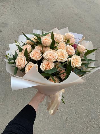 Букет Кремовые розы Латте в Горки-2