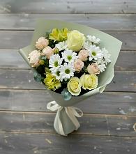 Букет цветов из:  Альстромерии, Розы и Хризантемы в Горки-2